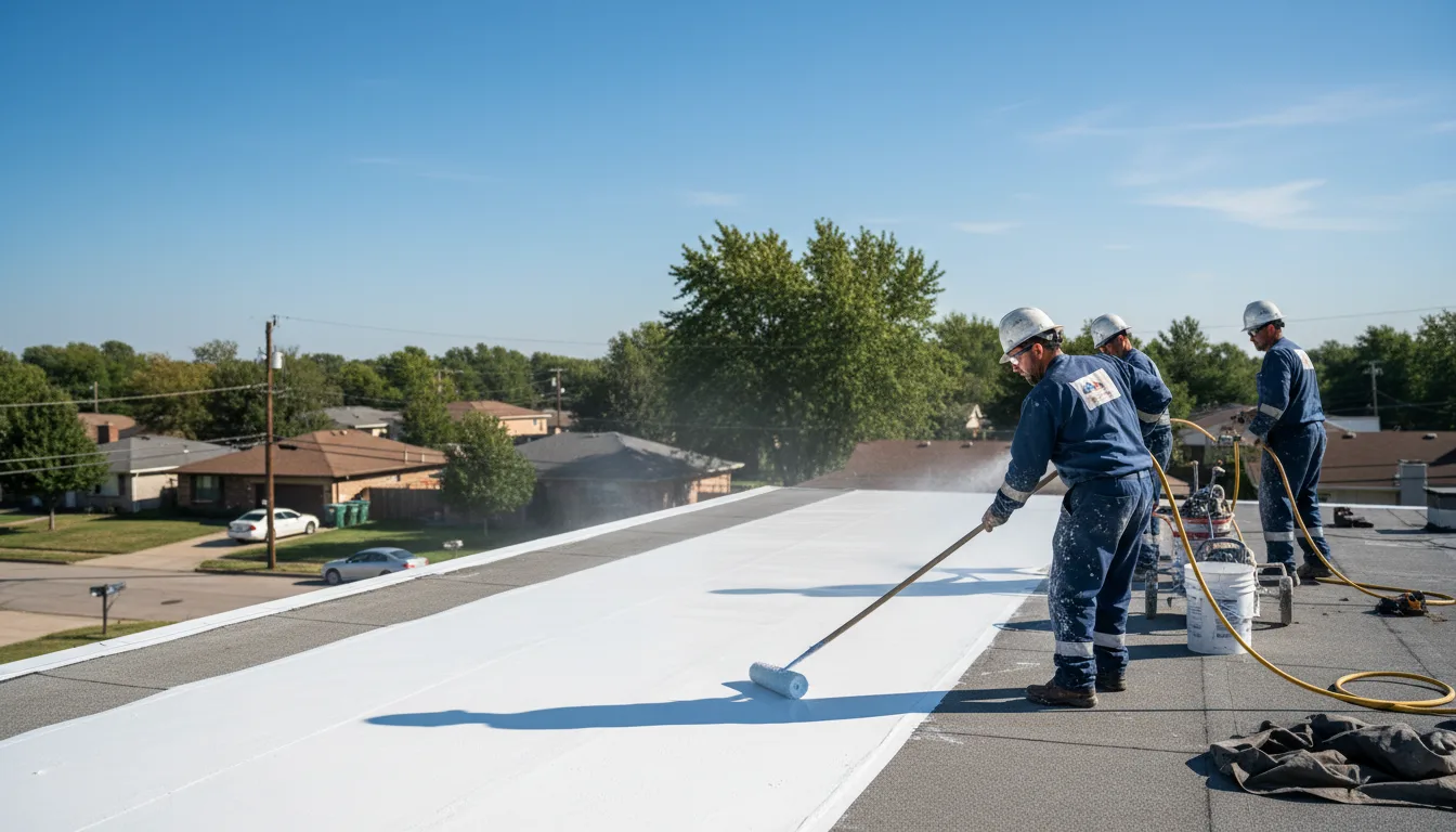Commercial roof coating in Briggsdale, CO near me